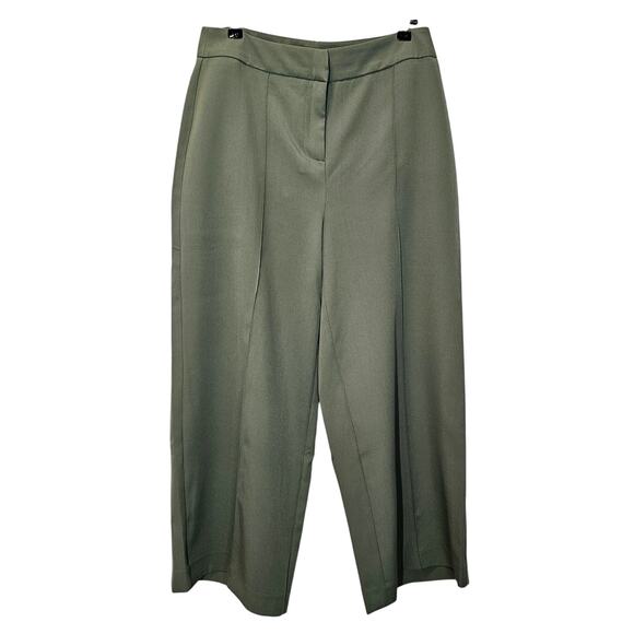Nanette Lepore Pants - Nanette Lepore Prairie Sage Green Wide Leg Cropped Pants Inseam 25" Size Medium